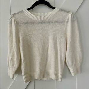 French terry puff sleeve top